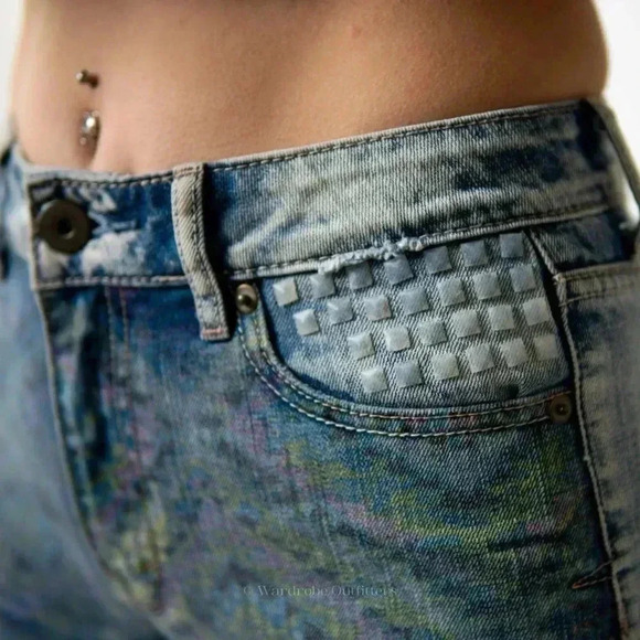 Bethany Mota for Aeropostale Denim High Rise Shorty Shorts - Picture 8 of 8